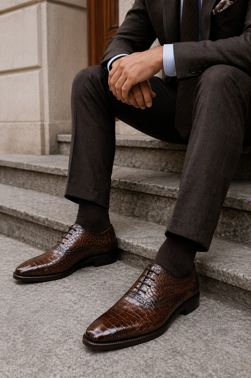 OLD BOY CROCO LACEUP | BROWN