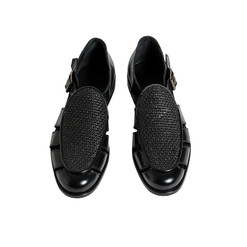 Black Razor Sandal  | Black