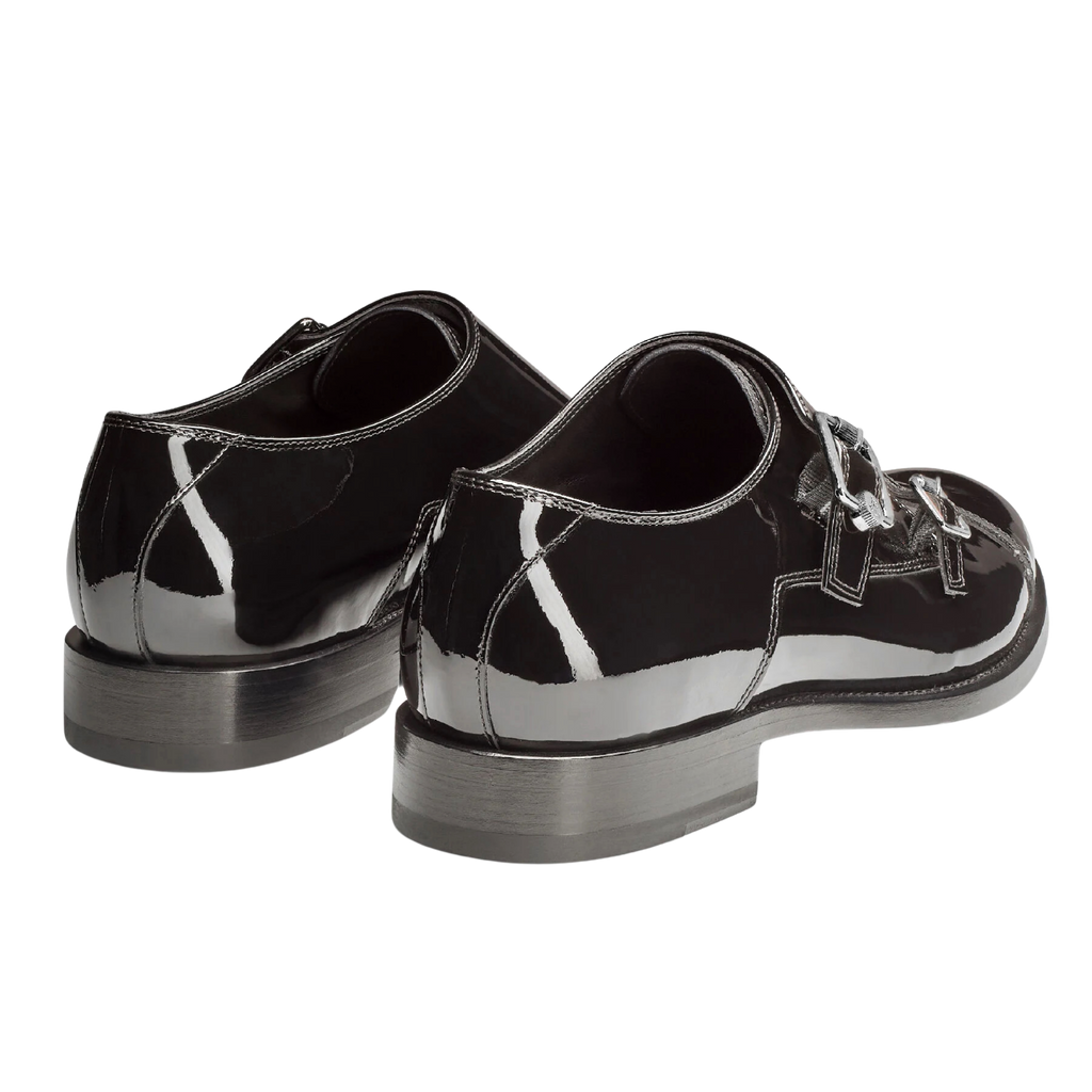 DEVIL MONK STRAP | PATENT BLACK