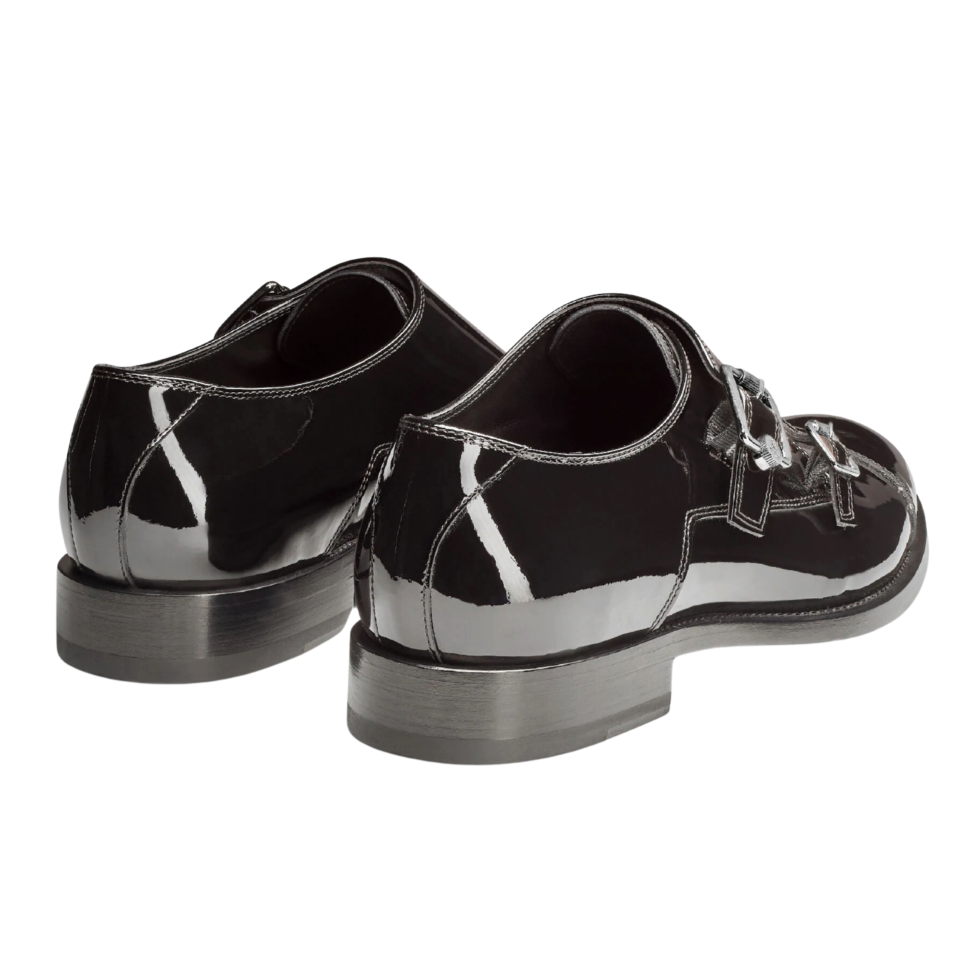 DEVIL MONK STRAP | PATENT BLACK