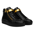 DON GALLO HIGH SNEAKER |CROCO BLACK