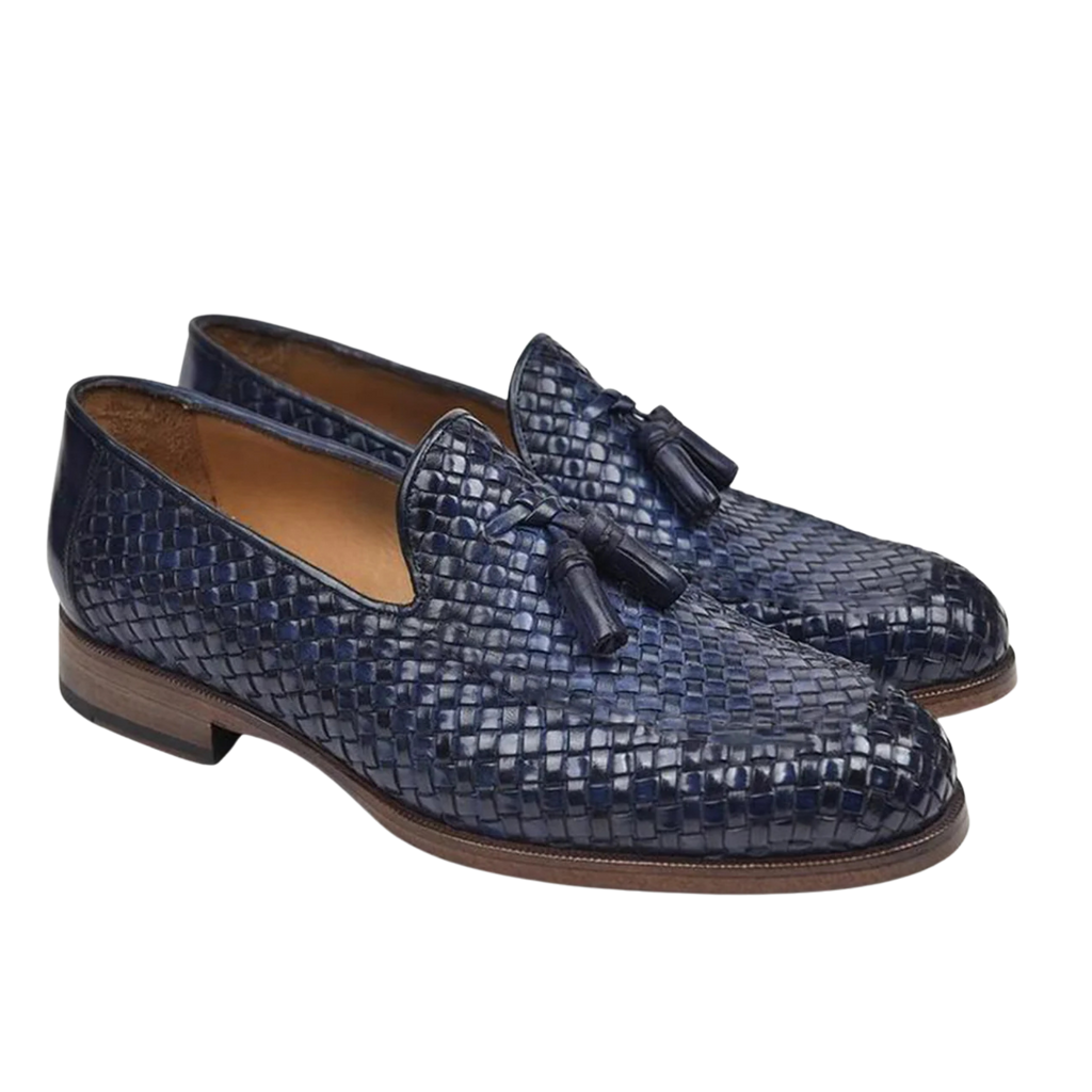 CHARLES LOAFER | TEXTURED BLUE