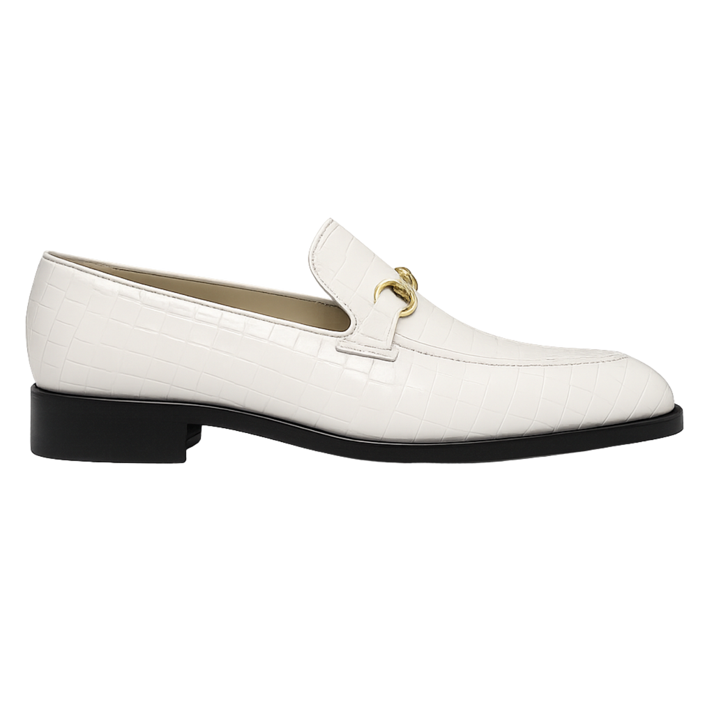 DON VITO CROCO LOAFER | WHITE