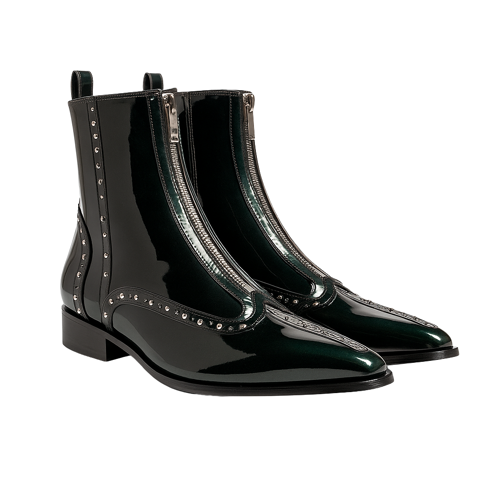 DON MILANO BOOT | BLACK WITH STUDS