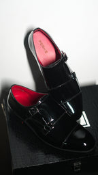 DEVIL MONK STRAP | PATENT BLACK