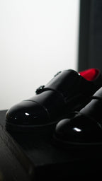 DEVIL MONK STRAP | PATENT BLACK