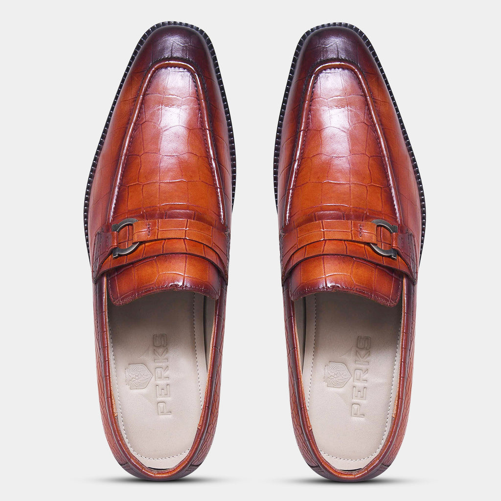 OLD BOY CROCO LOAFER | TAN