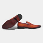 OLD BOY CROCO LOAFER | TAN