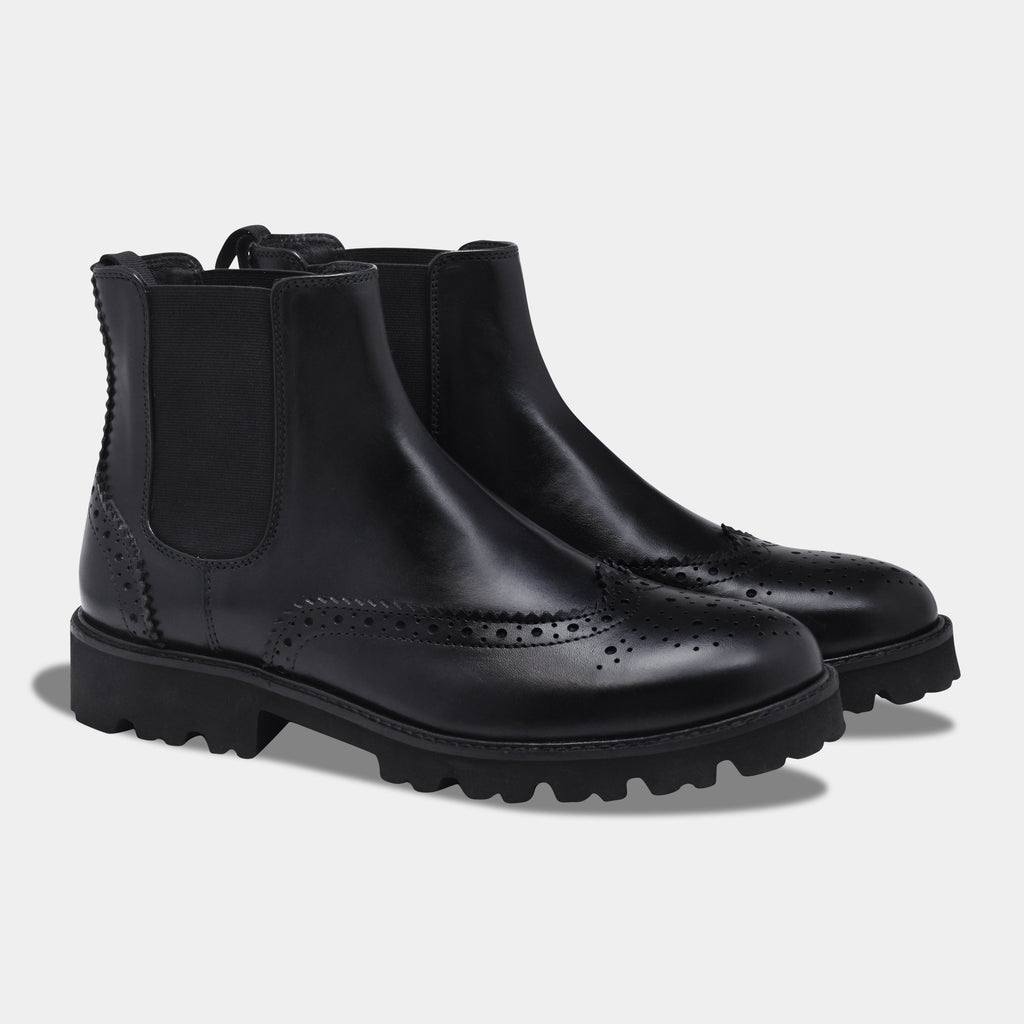 LUCAS BOOT | BROGUE BLACK