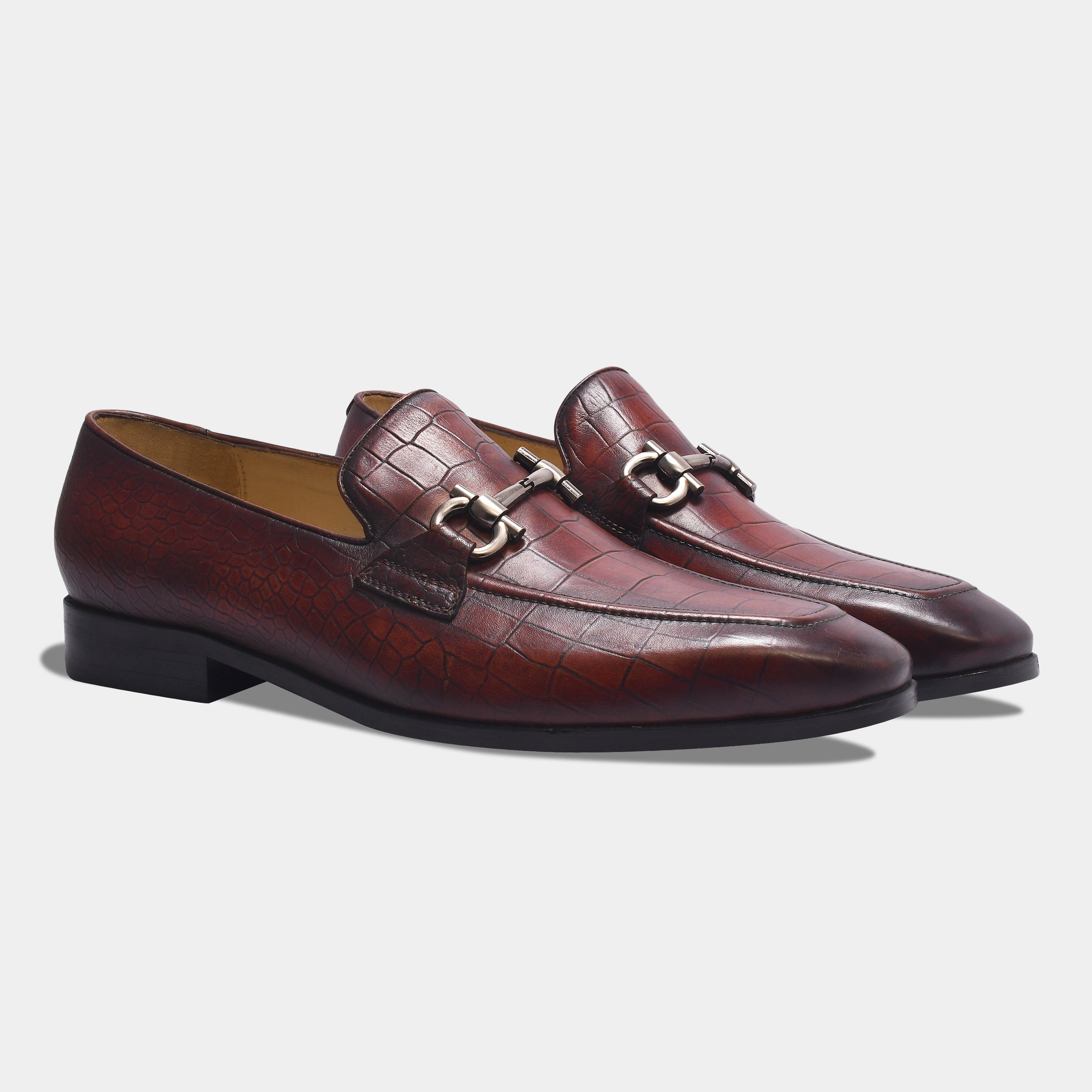 KLAUS CROCO LOAFER | BROWN