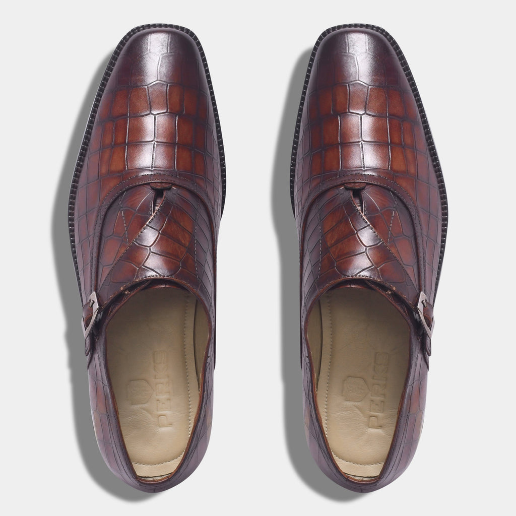 GUSTAVO'S CROCO MONK | BROWN