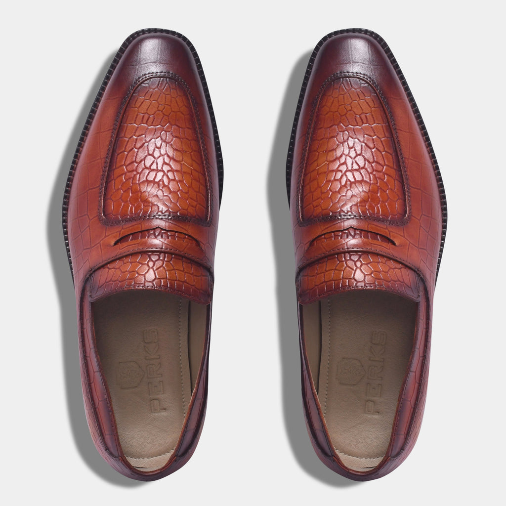 GUSTAVO CROCO LOAFER | TAN