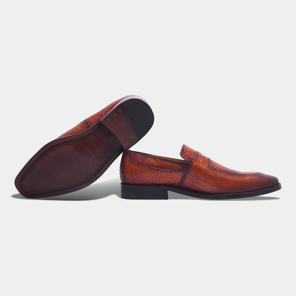 GUSTAVO CROCO LOAFER | TAN