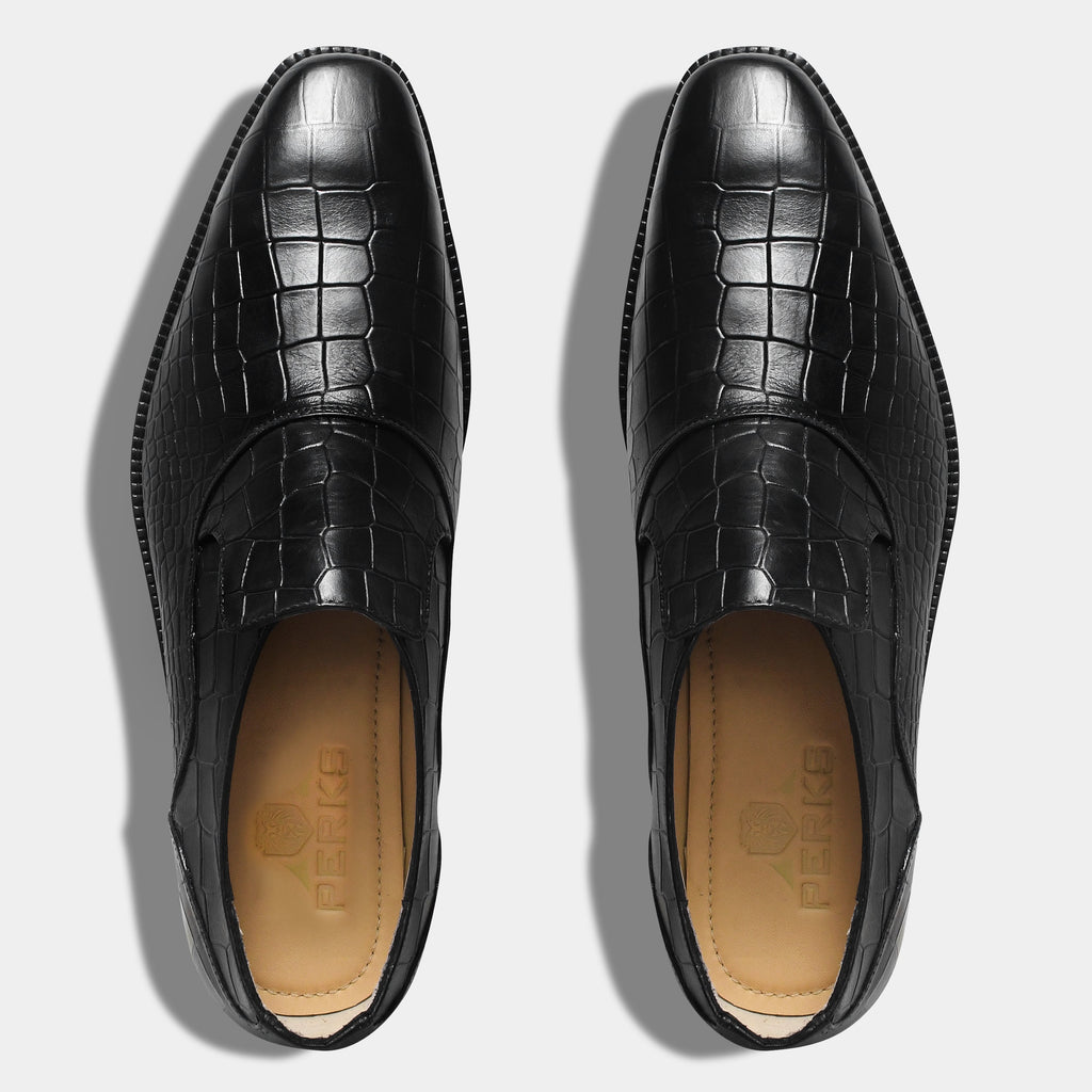 VENOM CROCO LOAFER | BLACK