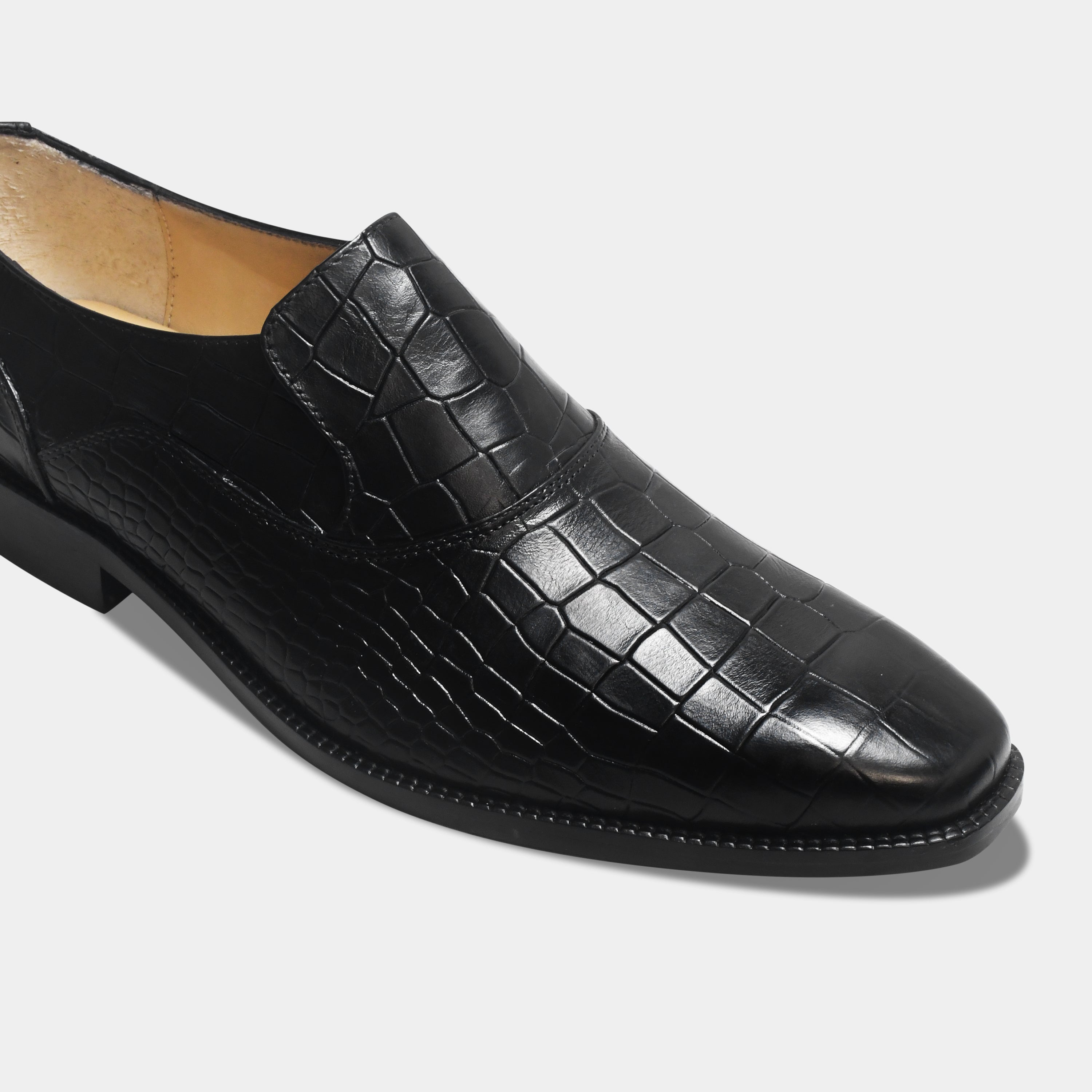 VENOM CROCO LOAFER | BLACK