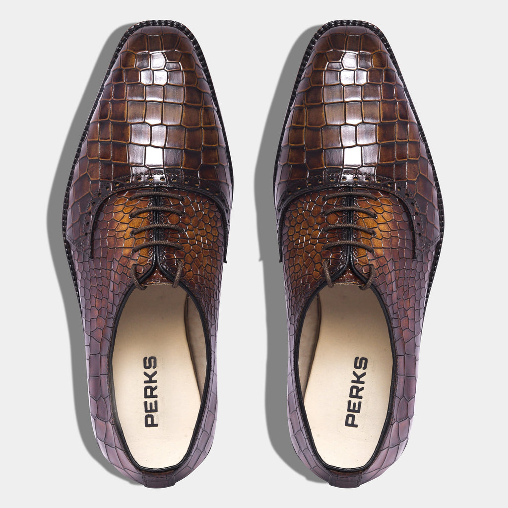 OLD BOY CROCO LACEUP | BROWN