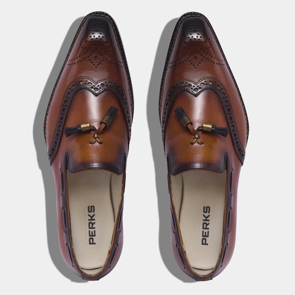 EL CHAPO TASSEL LOAFER | BROGUE BROWN