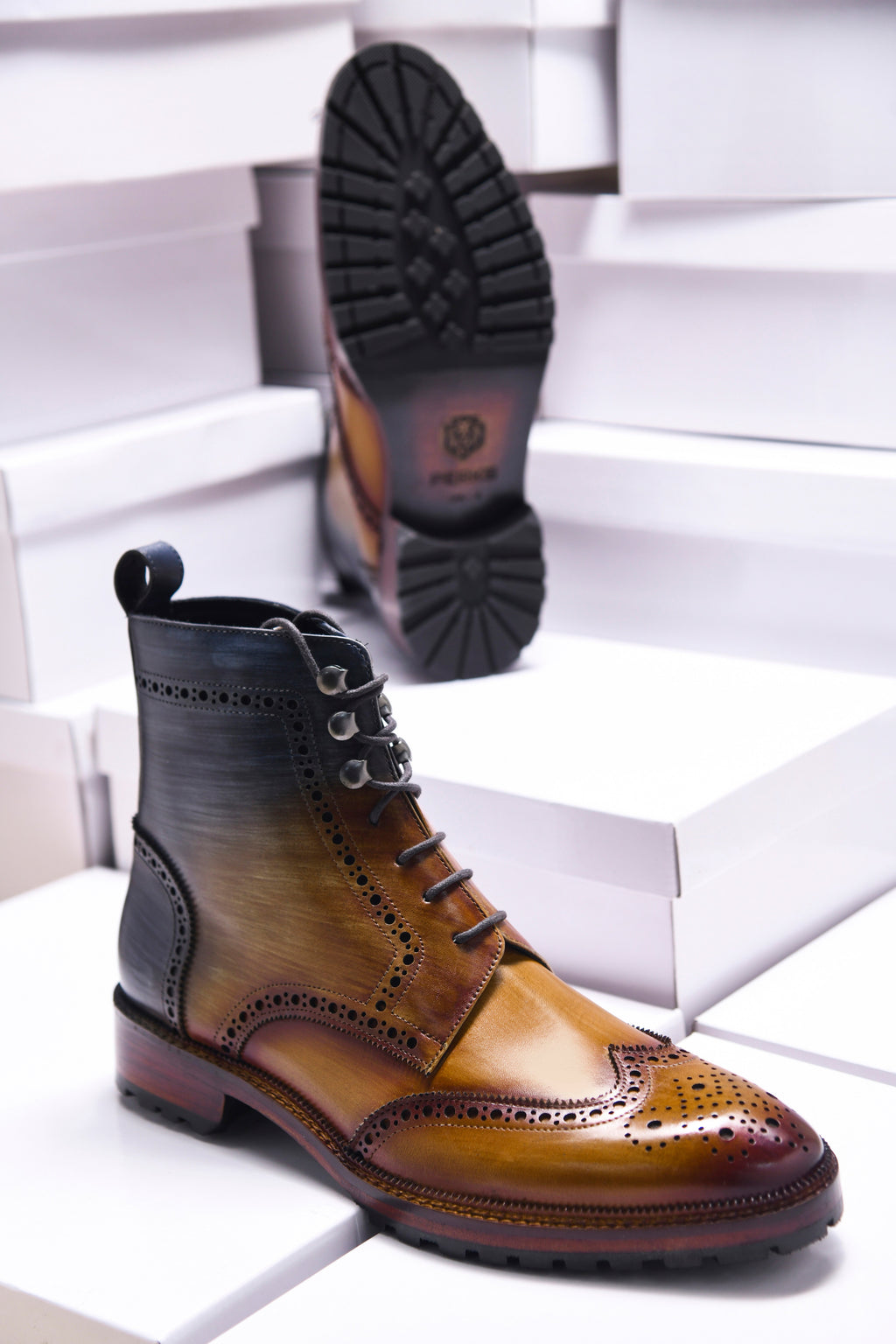 OLD BOYS BOOT | BROGUE BLUE BROWN