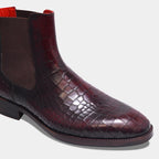 SOLOMONS CROCO BOOT | BLACK WINE