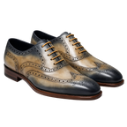 GUNMETAL LACEUP | TAN