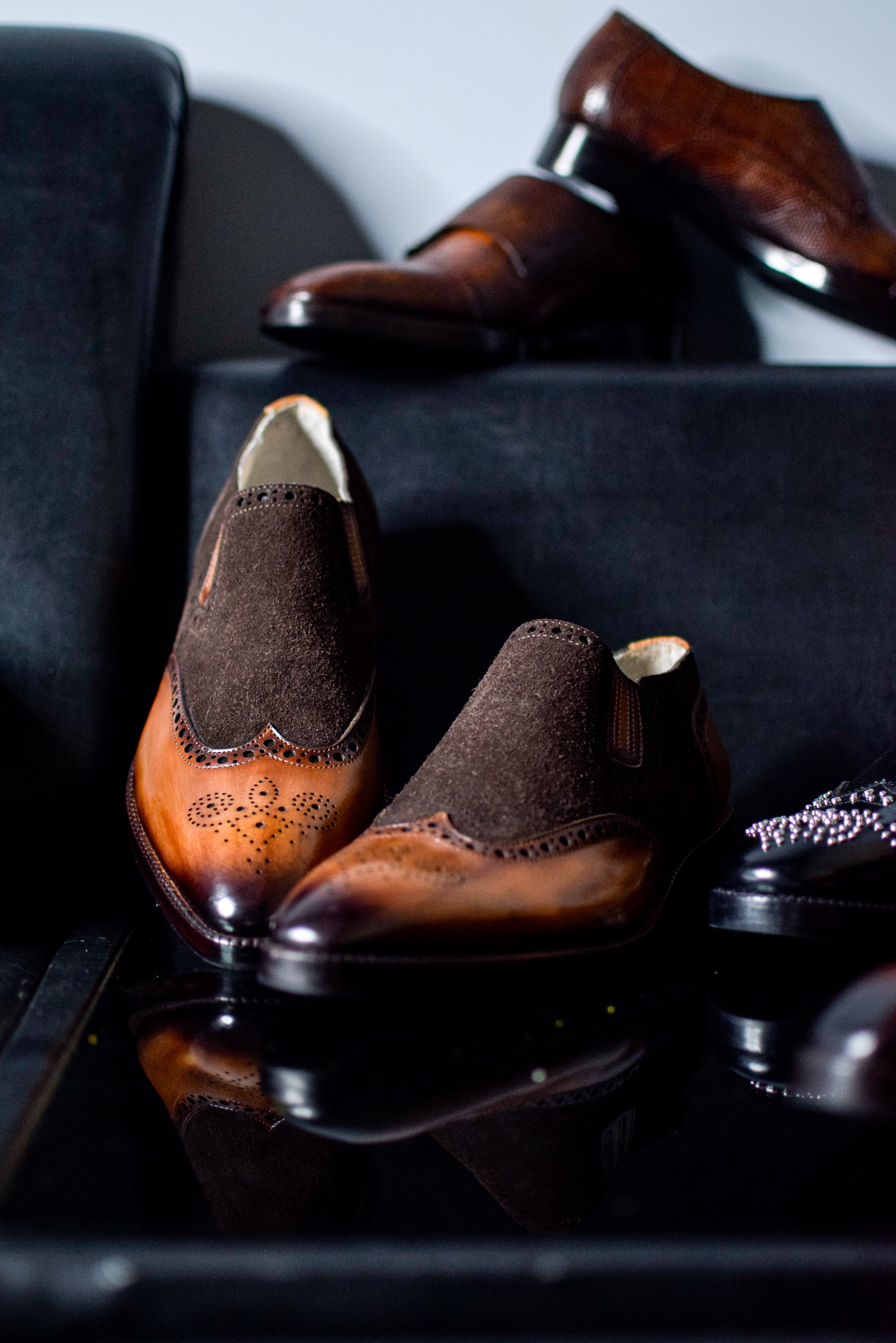GODFATHER SUEDE LOAFER | BROGUE BROWN