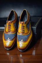 ESCOBAR LACEUP | BROGUE BLUE BROWN