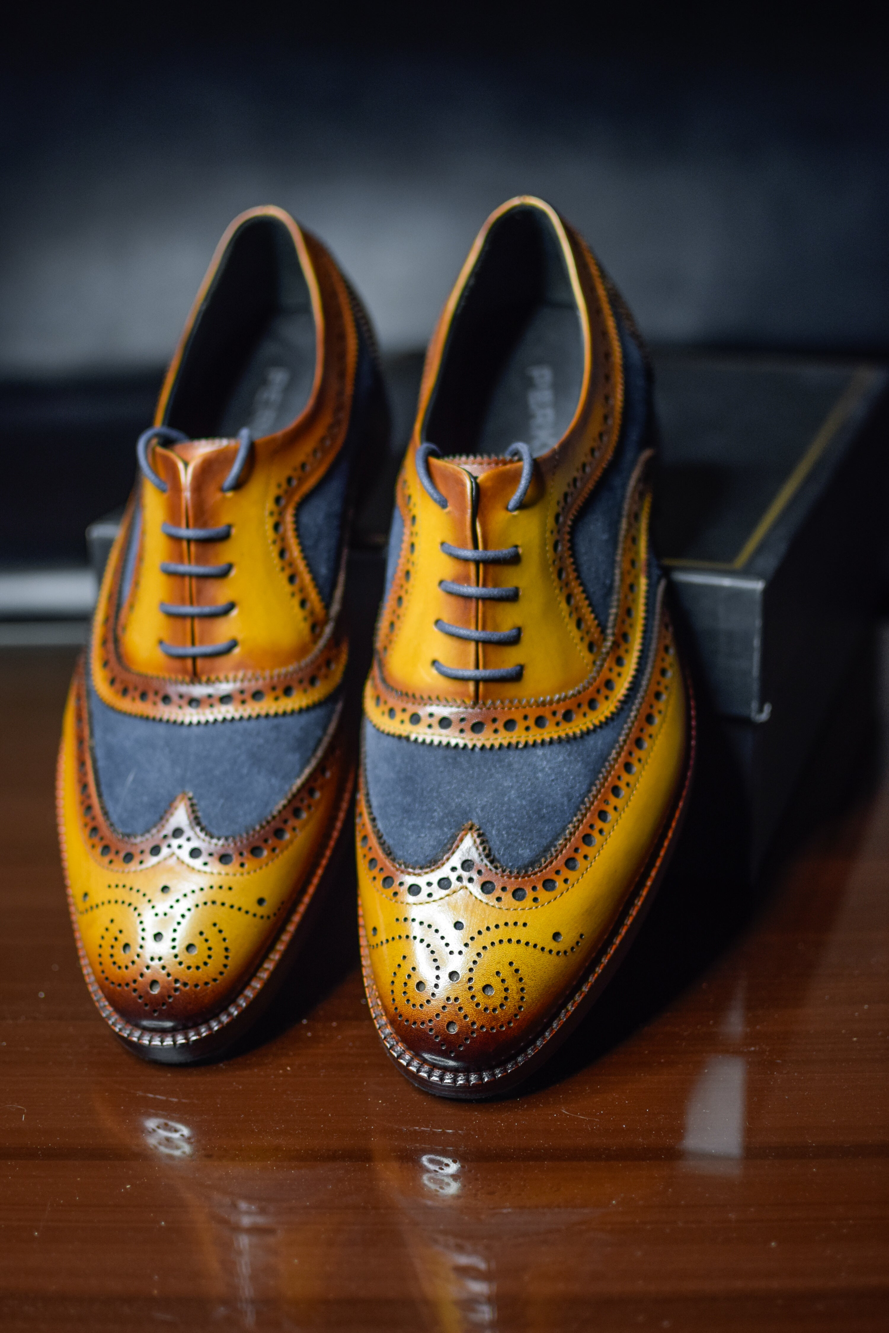 ESCOBAR LACEUP | BROGUE BLUE BROWN