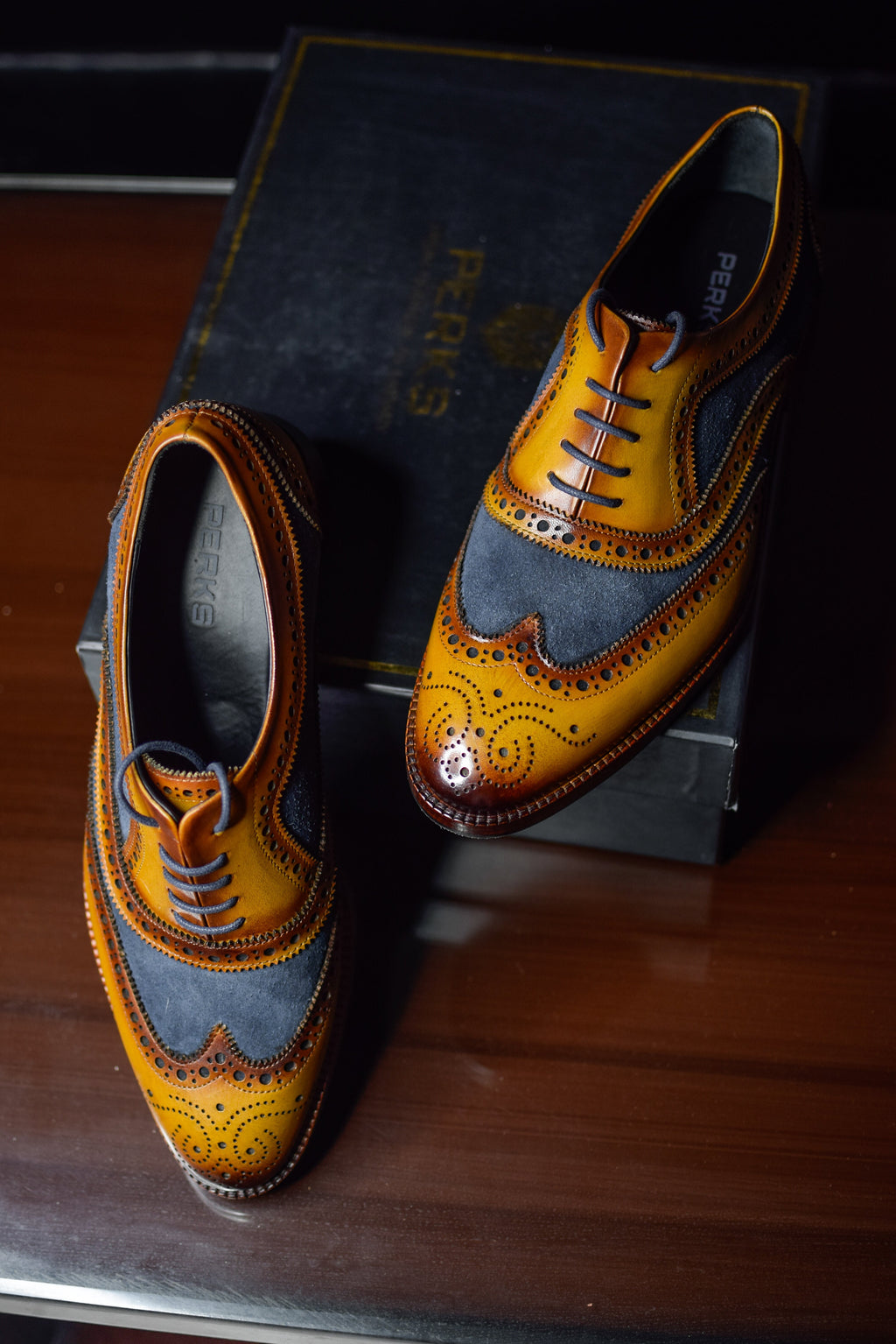 ESCOBAR LACEUP | BROGUE BLUE BROWN