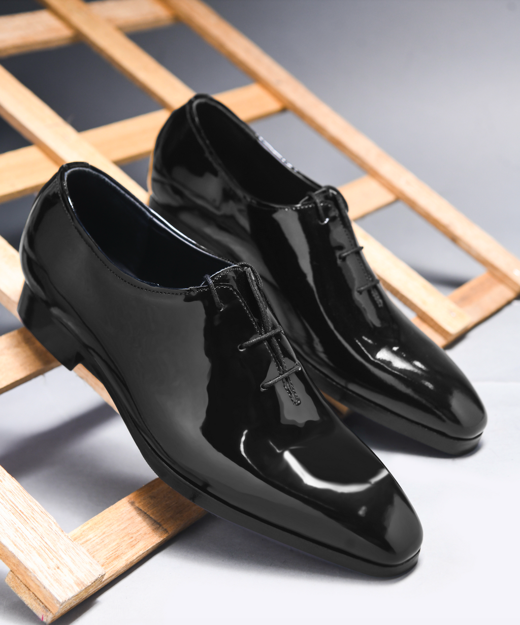 CORLEONE'S LACEUP | PATENT BLACK