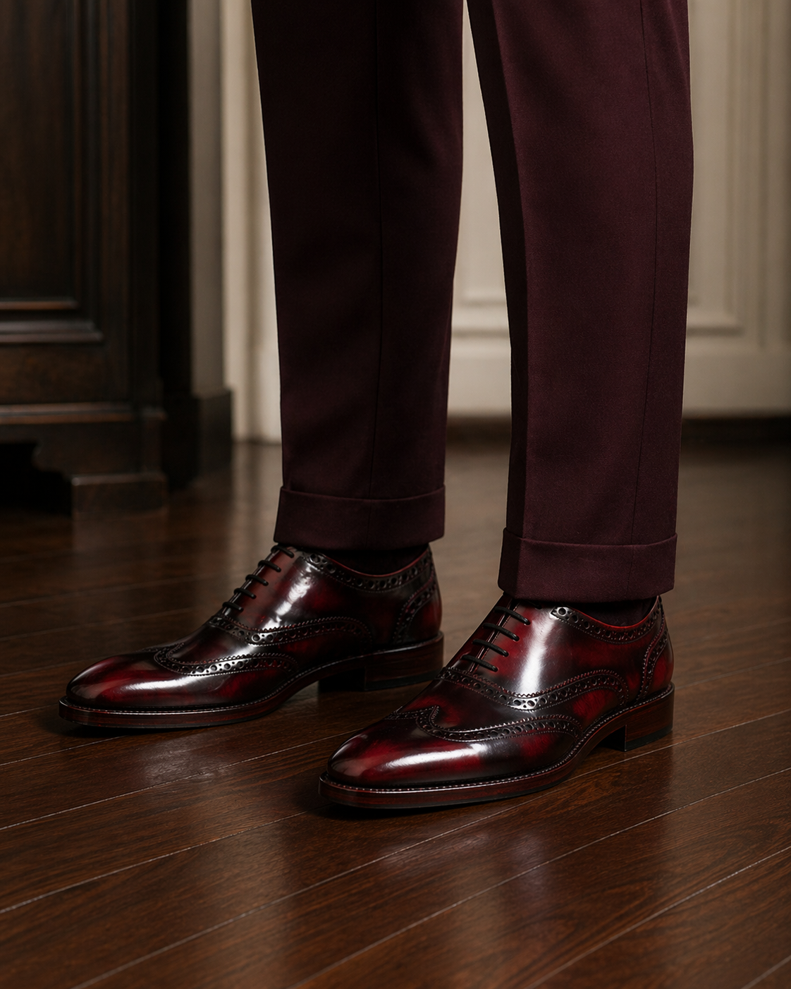 PACHO LACEUP | BROGUE RED