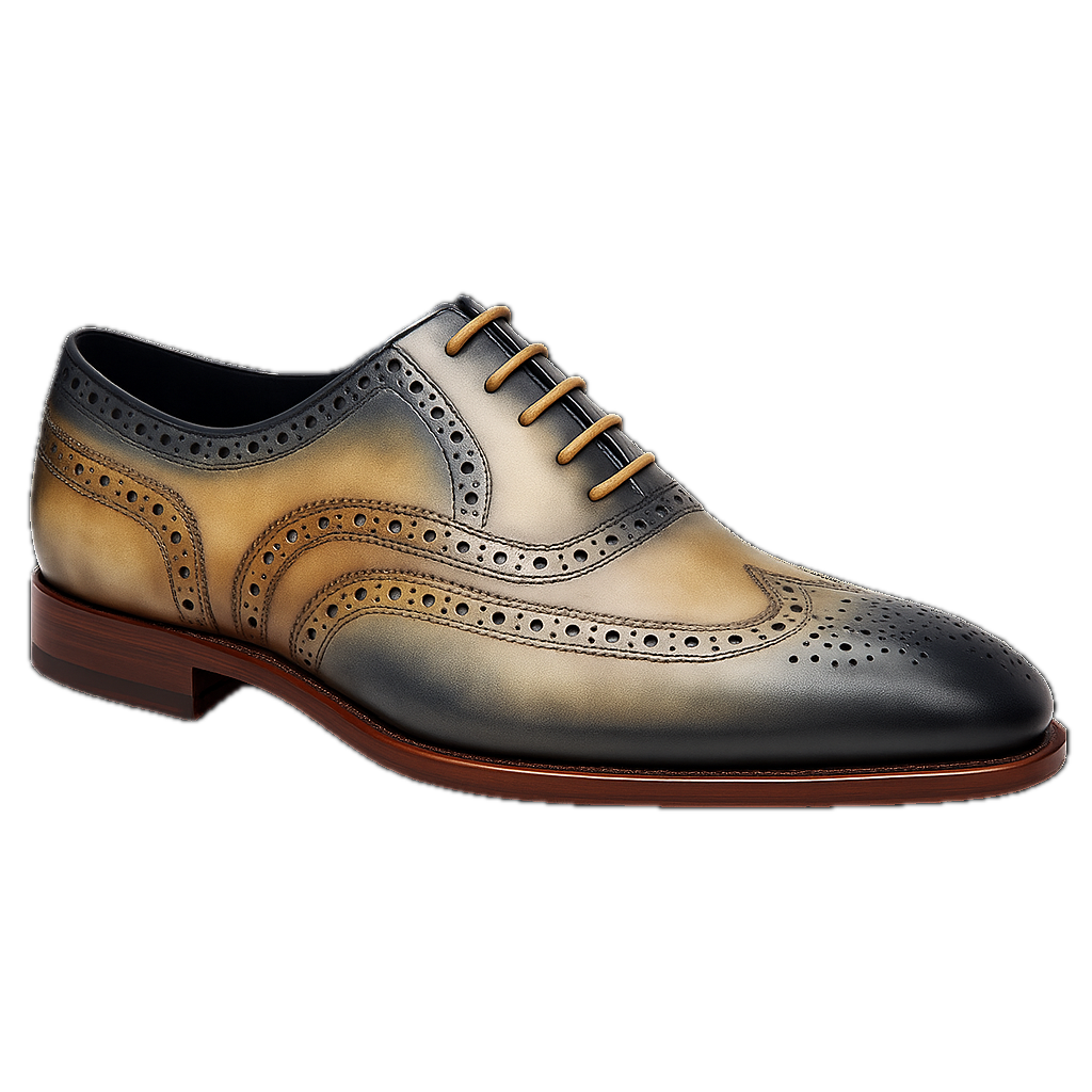 GUNMETAL LACEUP | TAN