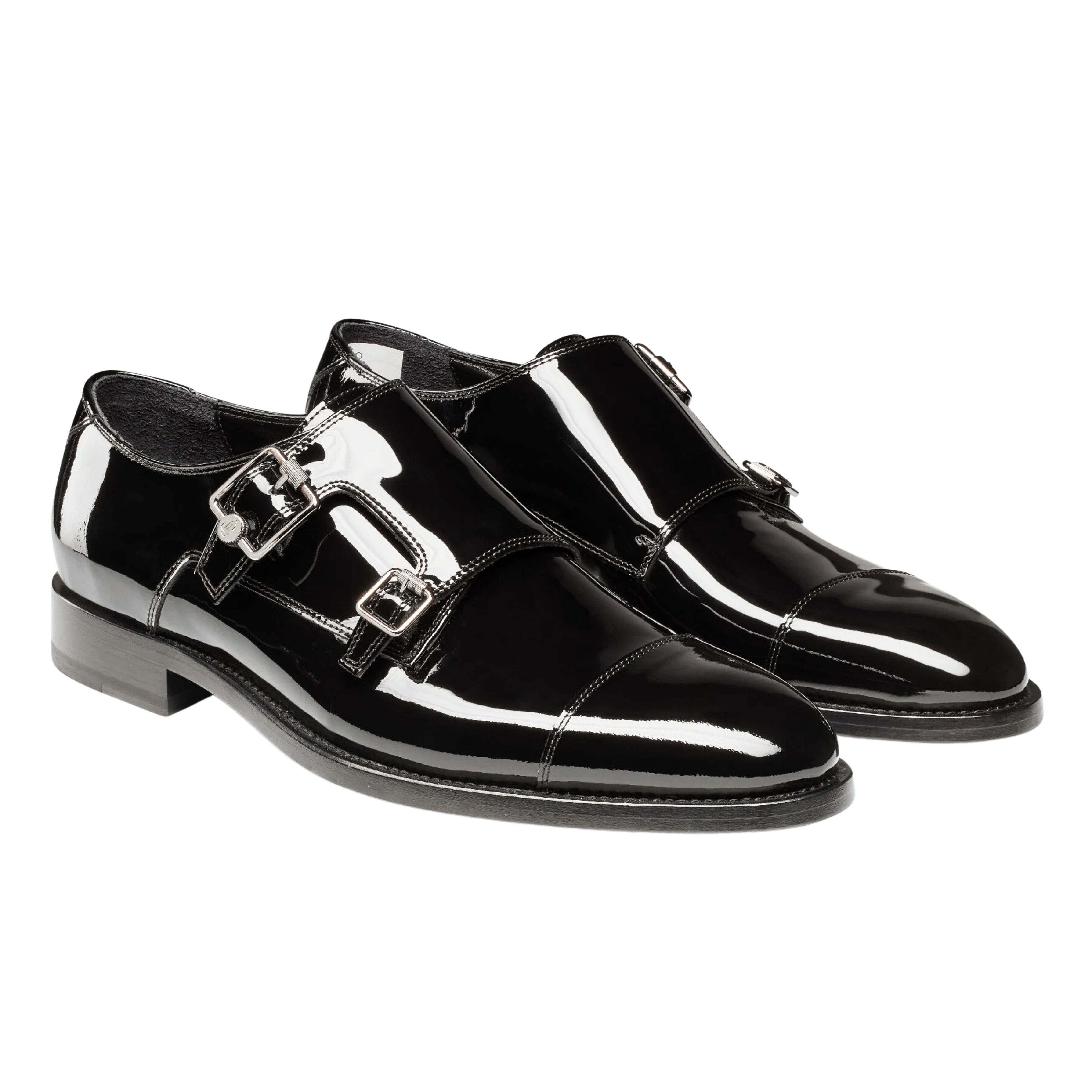 DEVIL MONK STRAP | PATENT BLACK